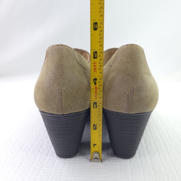 Croft & Barrow Morgan Size 8 Faux Leather Slip On Ankle Boots Heeled Booties - Picture 5 of 9